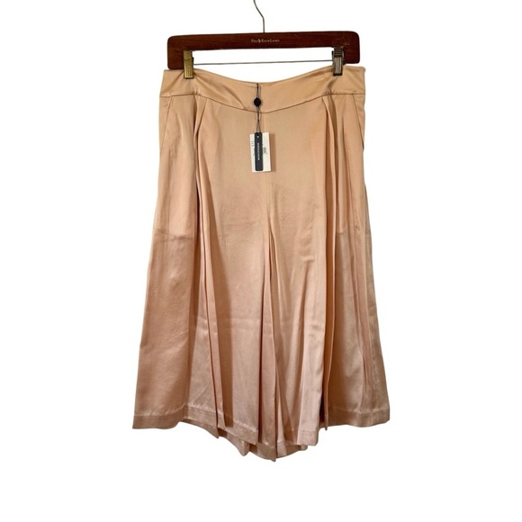 Magaschoni Pants - Magaschoni Blush Pink Culottes 100% Silk Long Flowy Skort Shorts NWT Womens 8